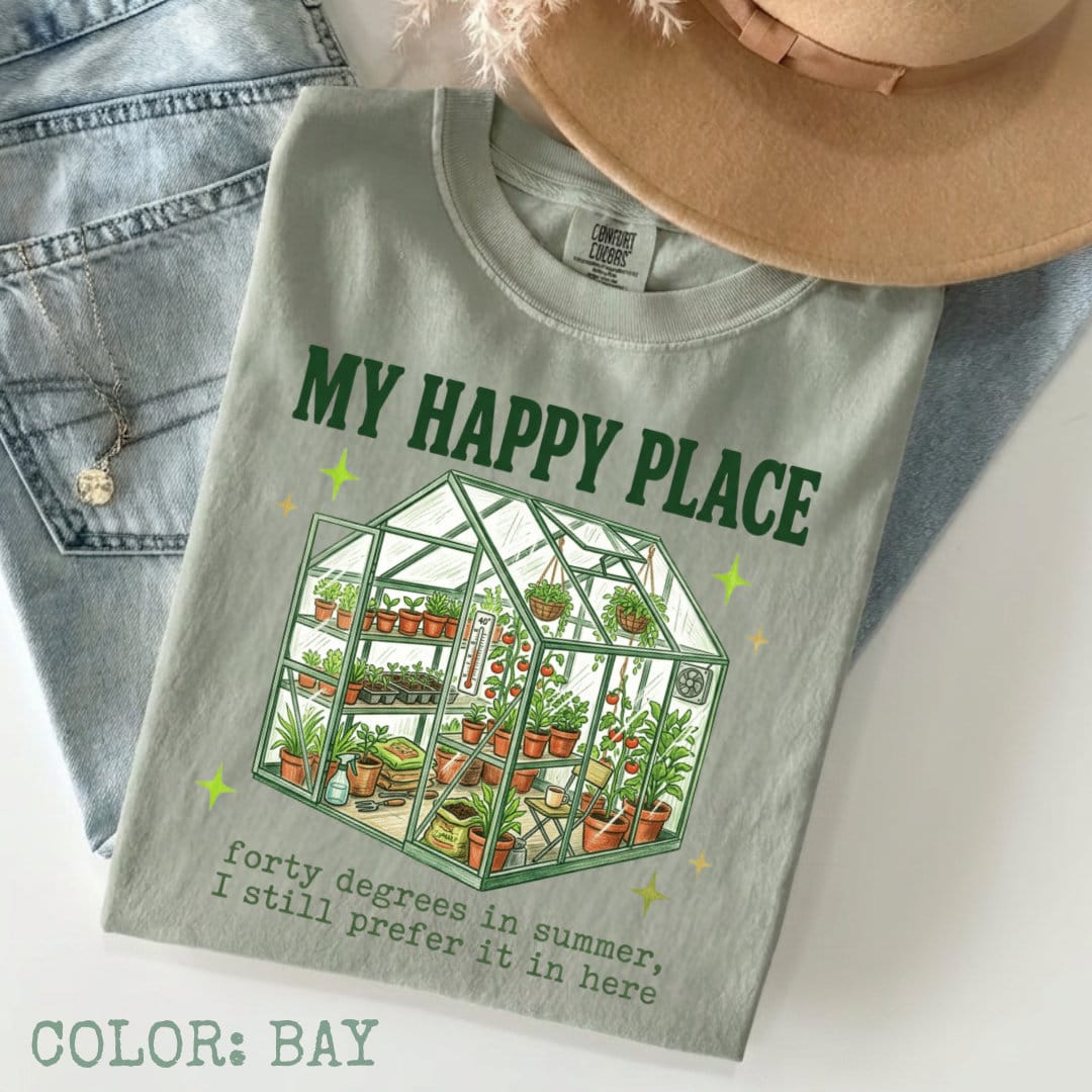 My Happy Place Greenhouse T-Shirt - Image 6