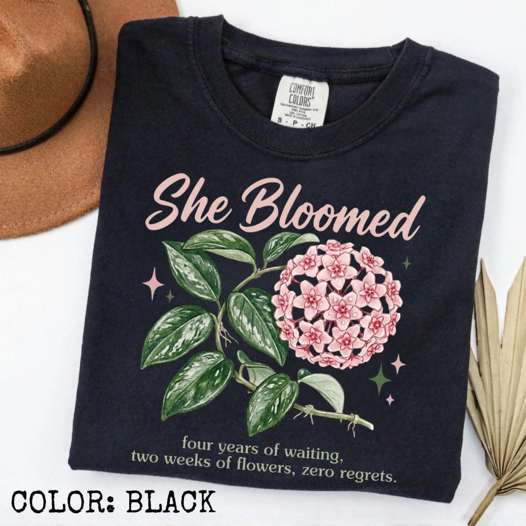 She Bloomed Hoya T-Shirt - Image 4