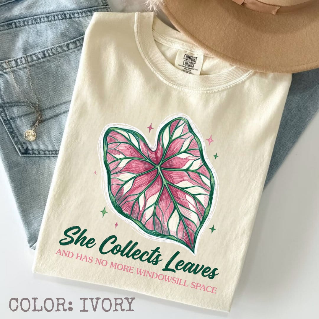 She Collect Leaves T-Shirt - Image 4