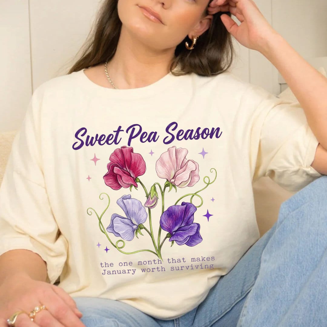 Sweet Pea Season T-Shirt - Image 3